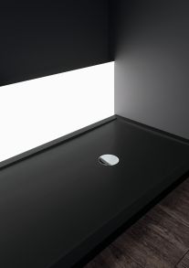 Désign graphique et contemporain pour ce receveur couleur Noir en acrylique renforcé par des barres acier. Dans sa version haute, il permet l'installation de l'évacuation d'eau sans modifier le plancher.. Receveur de douche NOVELLINI Olympic plus en Acrylique,NOVELLINI OL1107011-28, bac de douche couleur Noir L 110 x H 70 - Epaisseur 13 cm 