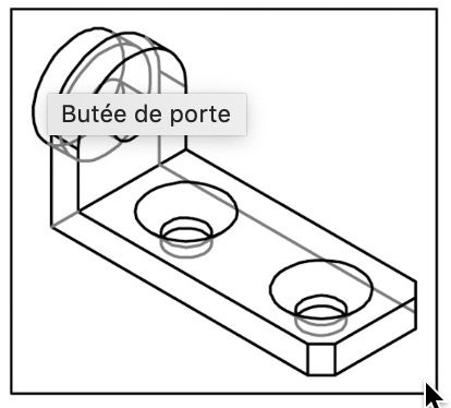 Butée de porte de douche