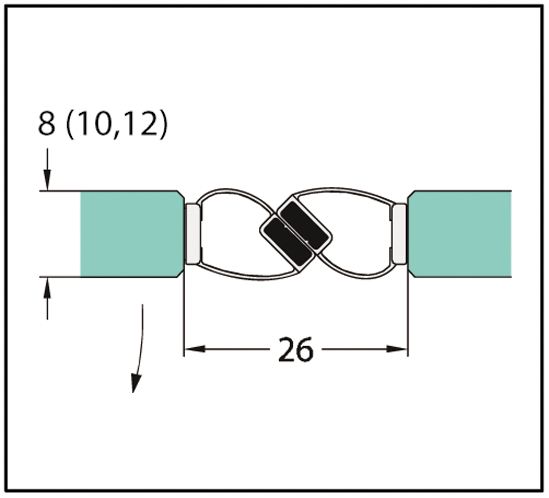 Joint d'étanchéité autocollant 180°