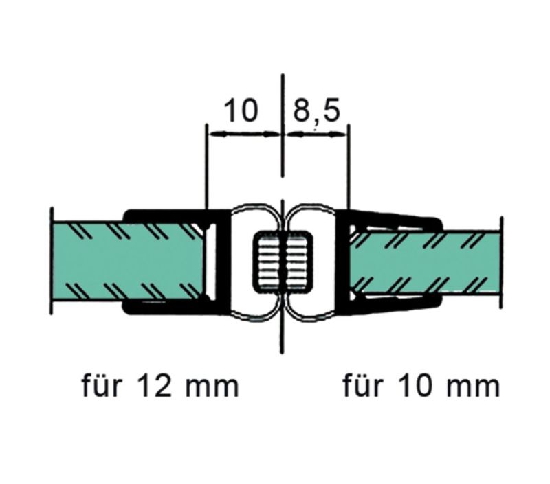 Joint d'étanchéité magnétique 180° 