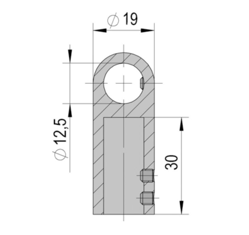 Raccord en T pour Barre de stabilisation ronde  ø12