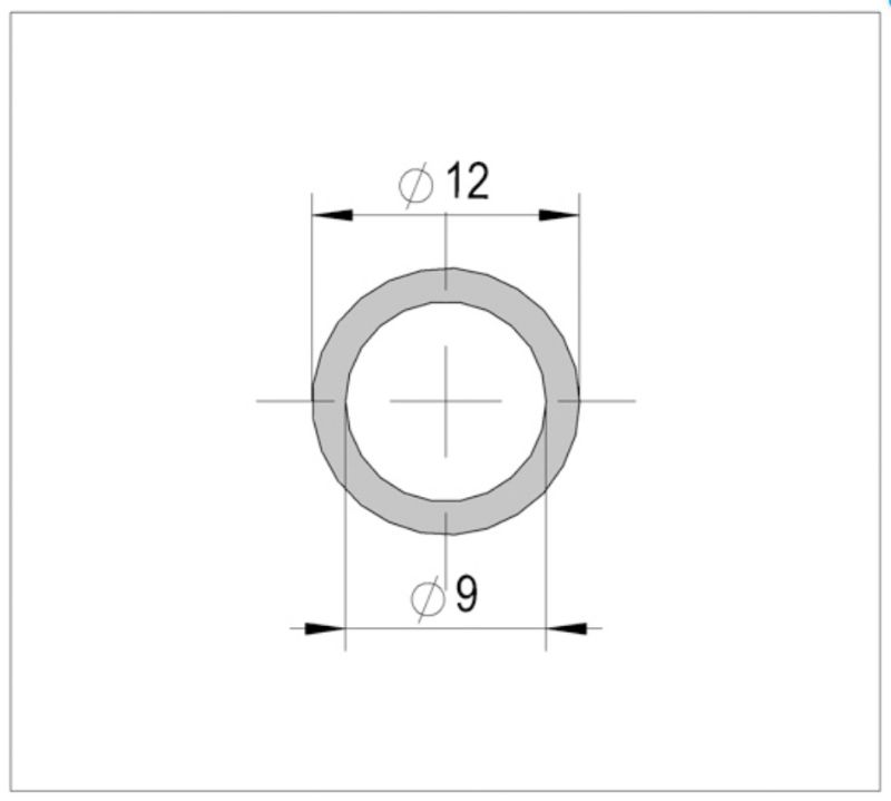 Tube diametre 12 en laiton