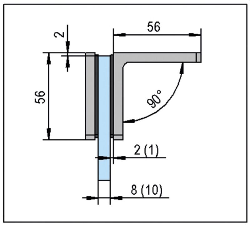 Connecteur Santos Verre-mur 8-10 mm (Lot de 2)