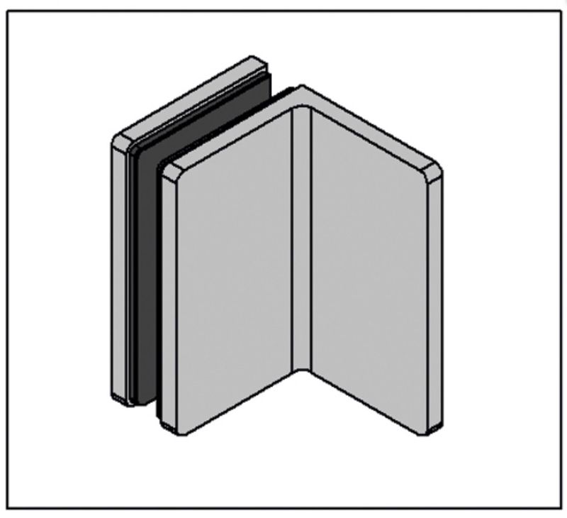 Connecteur Santos Verre-mur 8-10 mm (Lot de 2)