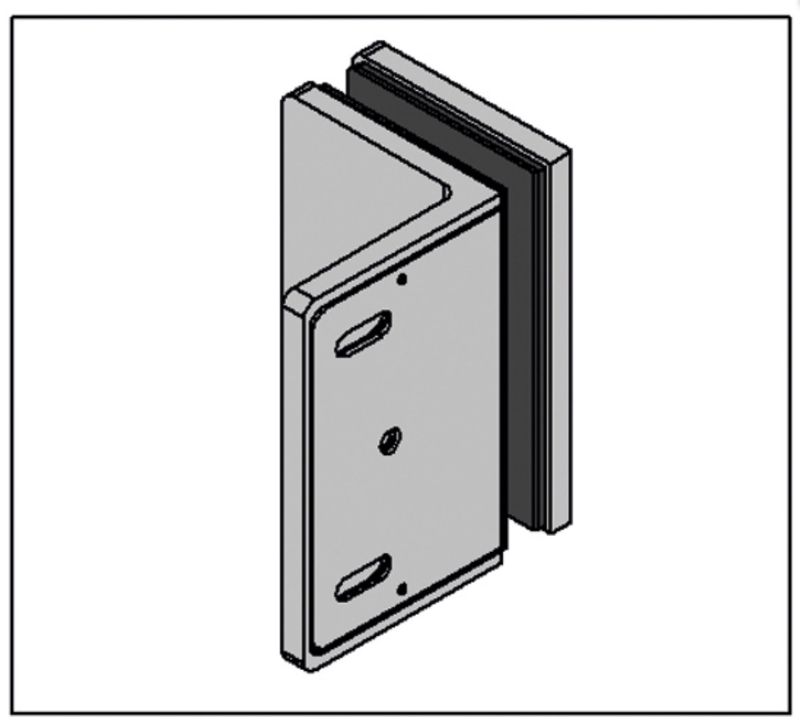 Connecteur Santos Verre-mur 8-10 mm (Lot de 2)