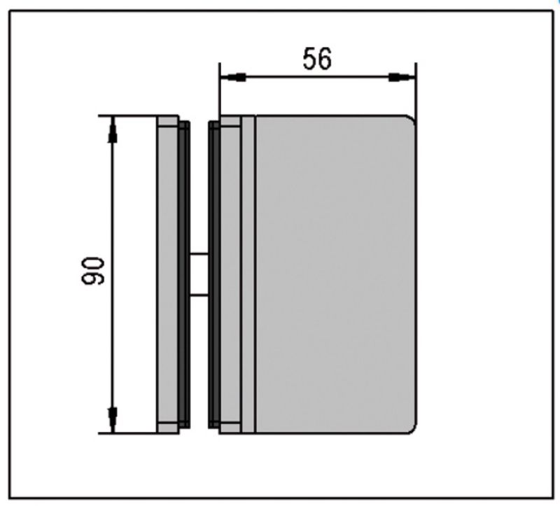 Raccord d'angle SANTOS verre-verre 90° (Lot de 2)