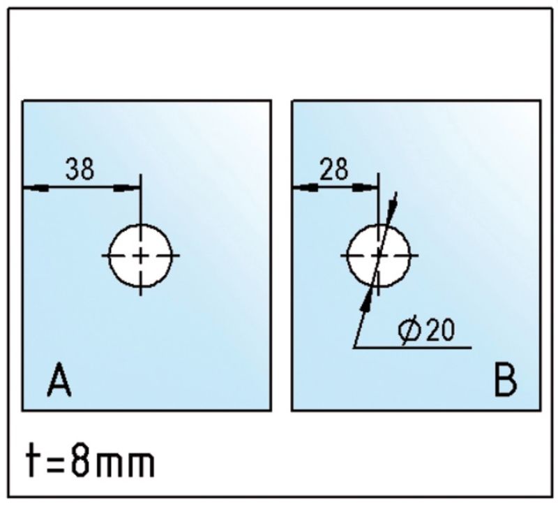 Raccord d'angle SANTOS verre-verre 90° (Lot de 2)