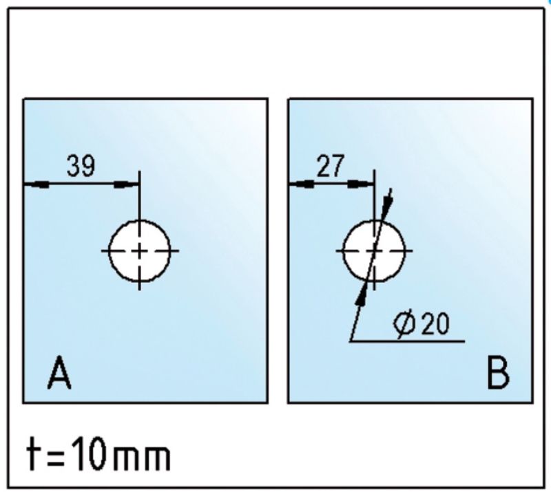 Raccord d'angle SANTOS verre-verre 90° (Lot de 2)