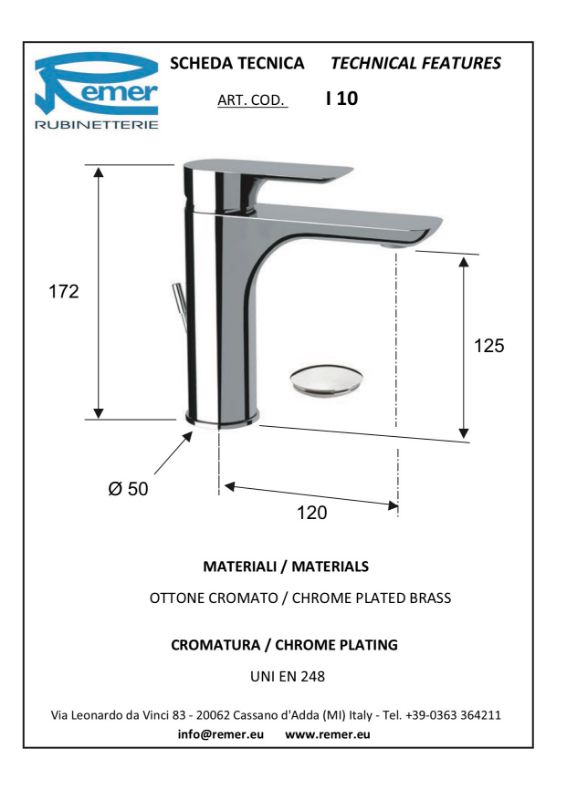 Mitigeur lavabo INFINI - chromé