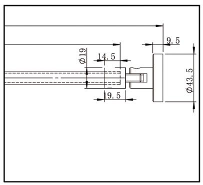 Barre de stabilisation ronde  ø12 verre-mur orientable