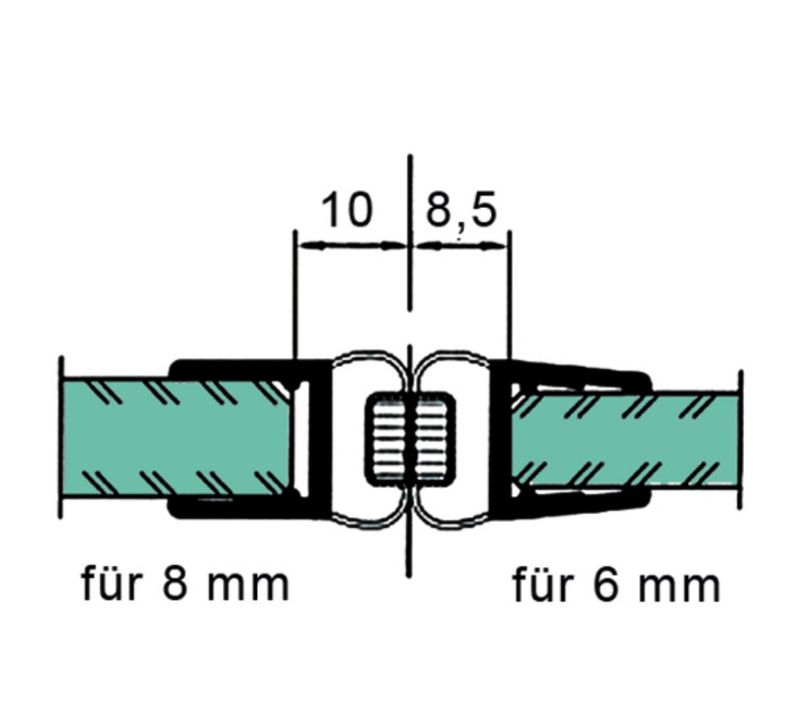 Joint d'étanchéité magnétique 180° 