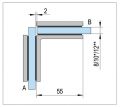 BO5213152 Raccord d'angle Bilbao verre-verre 90°