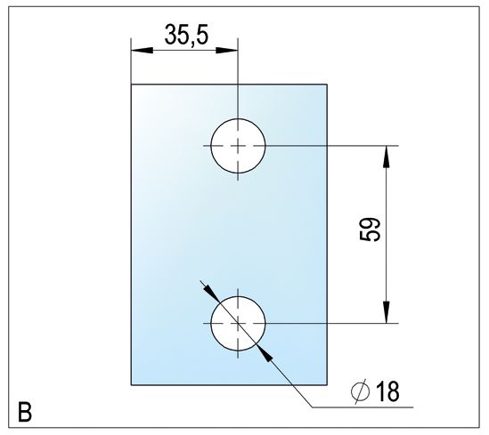 BO5213152 Raccord d'angle Bilbao verre-verre 90°