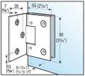 BO5211546 Charnière BILBAO Select verre mur 90°