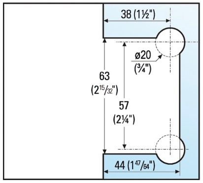 BO5211546 Charnière BILBAO Select verre mur 90°