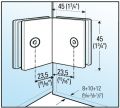 BO5213150 Connecteur Verre-Verre 8-12 mm 90°