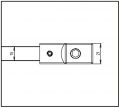 BO5420240 Raidisseur verre - mur 90° - carré 15x15