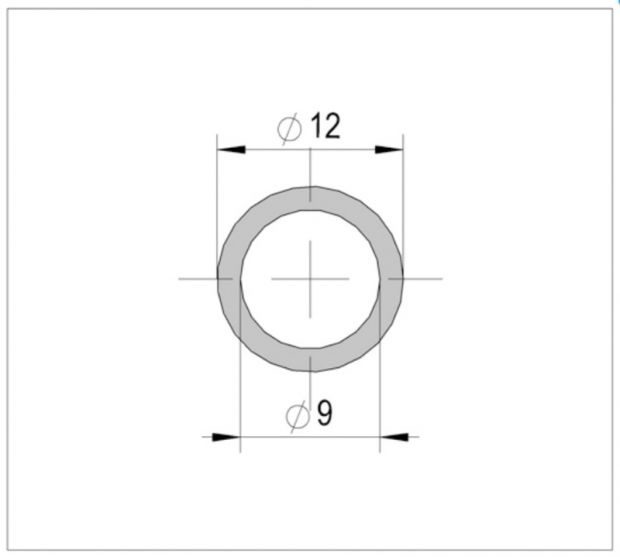 BO5420067 Tube diametre 12 en laiton