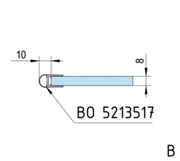 BO5218434 Charnière Santos verre mur 90° (Lot de 2)