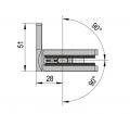 BO5218434 Charnière Santos verre mur 90° (Lot de 2)