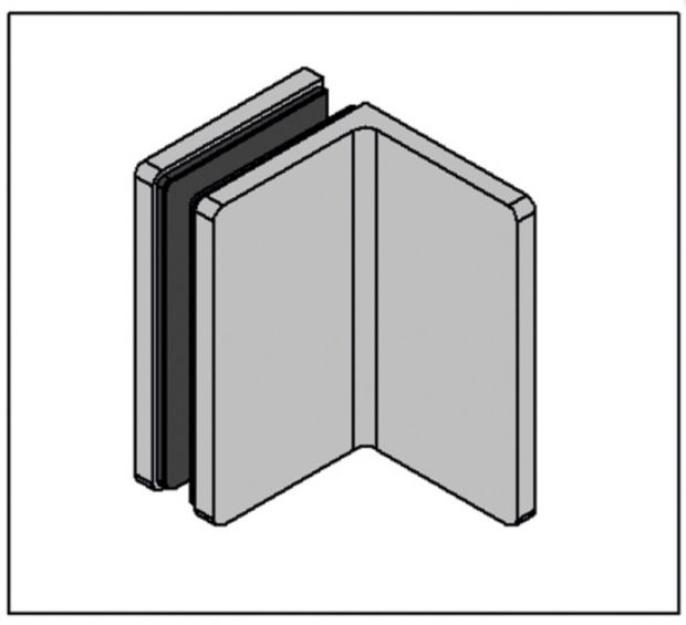 BO5218435 Connecteur Santos Verre-mur 8-10 mm (Lot de 2)