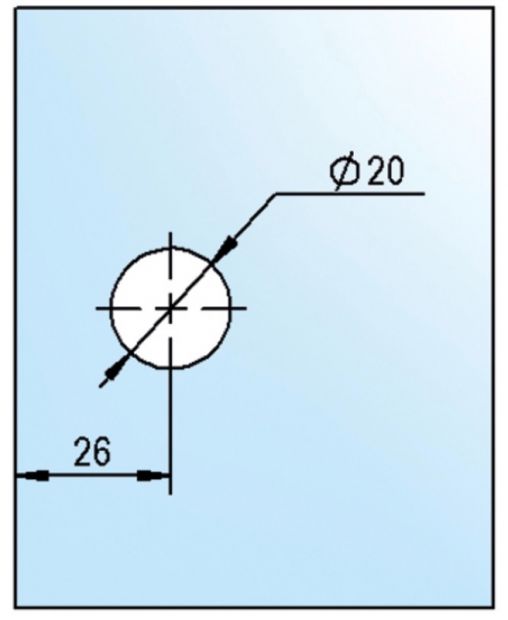 BO5218435 Connecteur Santos Verre-mur 8-10 mm (Lot de 2)