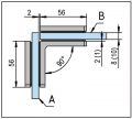 BO5218432 Raccord d'angle SANTOS verre-verre 90° (Lot de 2)