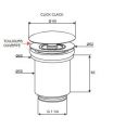 AT382 Mitigeur lavabo bec haut mobile ARTIQUE vidage clic clac- chromé