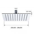 SQ0/04-20 Tête de douche 200x200 SLIM inox