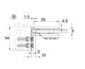 BO5211553 Charnière Bilbao verre mur 90° Premium