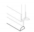 BK69130 Seuil demi rond transparent 1m