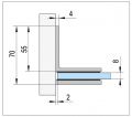 BO5213142 Connecteur Bilbao Verre-mur 8-12 mm