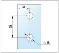 BO5213142 Connecteur Bilbao Verre-mur 8-12 mm