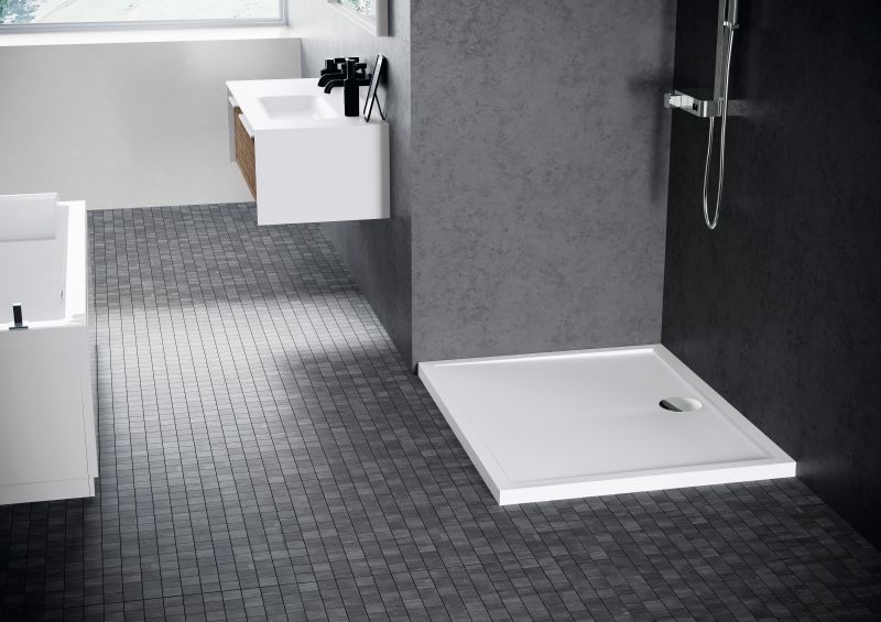 Bac de douche olympic n 900x700 mm B.115 mm blanc doux Blanc mat